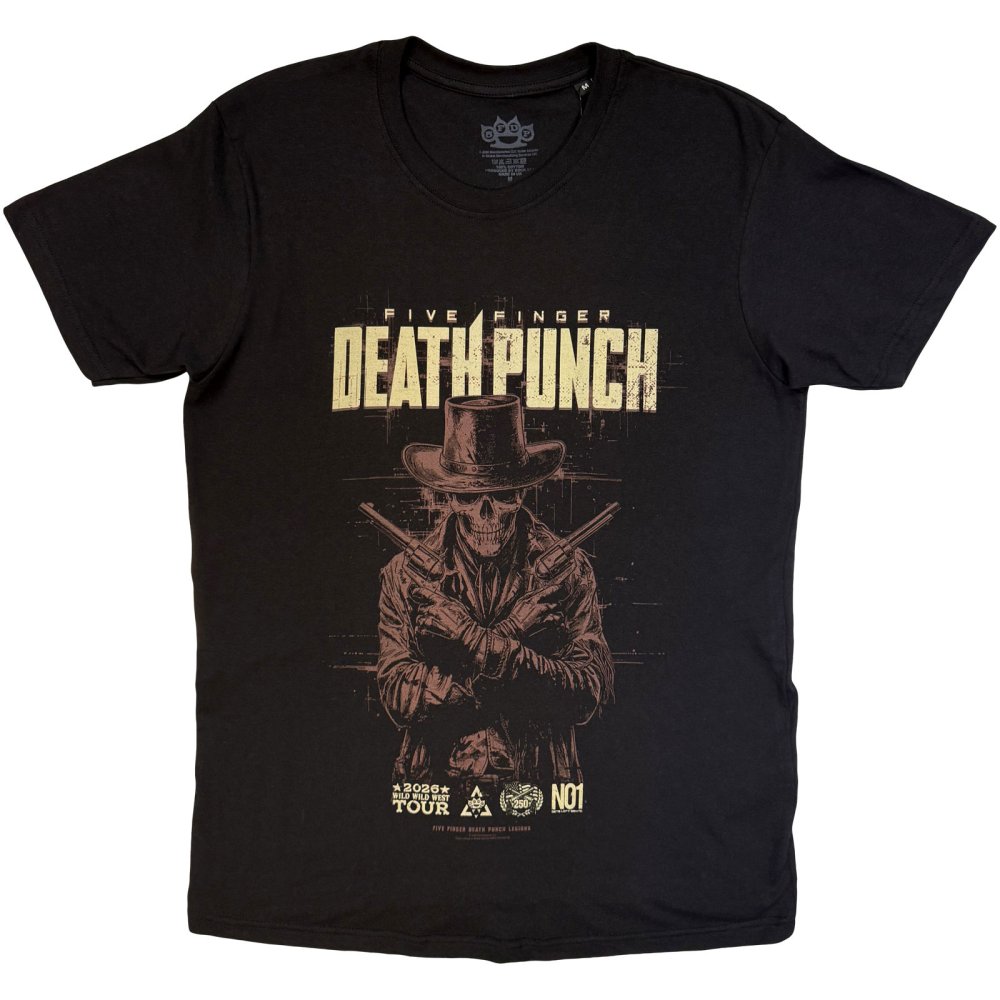 Five Finger Death Punch - Crossed Pistols Shadow Herren TShirt - Schwarz